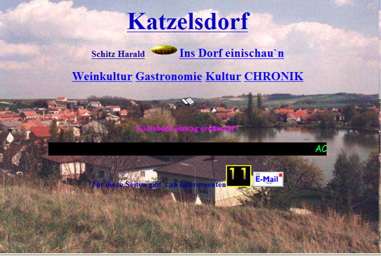 1.Internetseite von Katzelsdorf (Startseite)